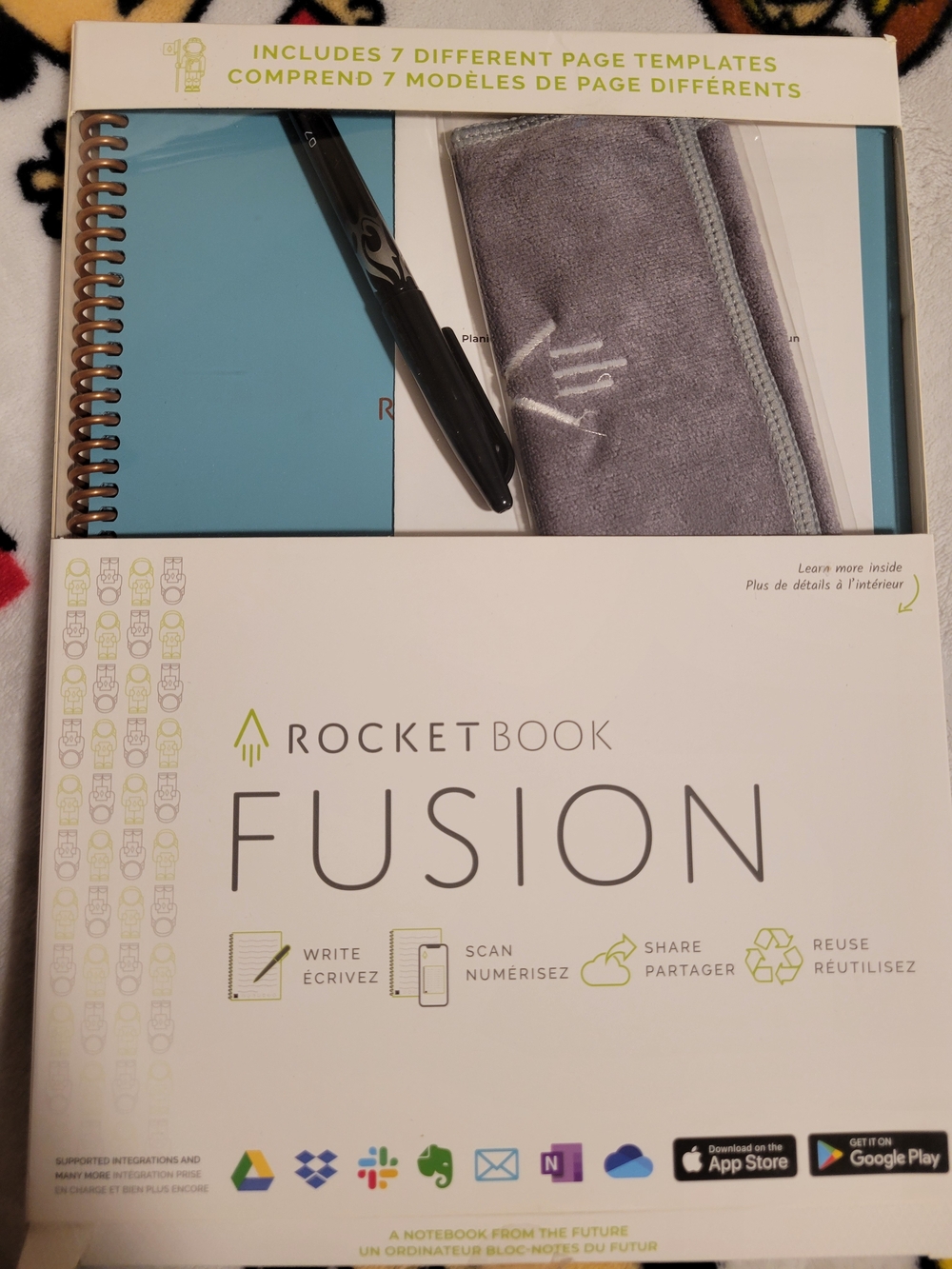Rocketbook Fusion Reusable Notebook in Blue